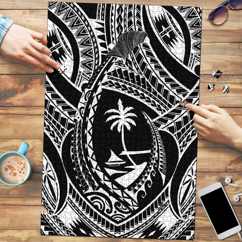 Hafa Adai Guam Inspired Tattoo Puzzle LT9 Black - Polynesian Pride