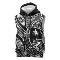 Hafa Adai Guam Inspired Tattoo Sleeveless Hoodie LT9 Black - Polynesian Pride