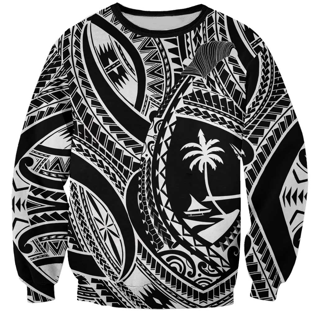 Hafa Adai Guam Inspired Tattoo Sweatshirt LT9 Unisex Black - Polynesian Pride