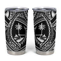Hafa Adai Guam Inspired Tattoo Tumbler Cup LT9 Black - Polynesian Pride