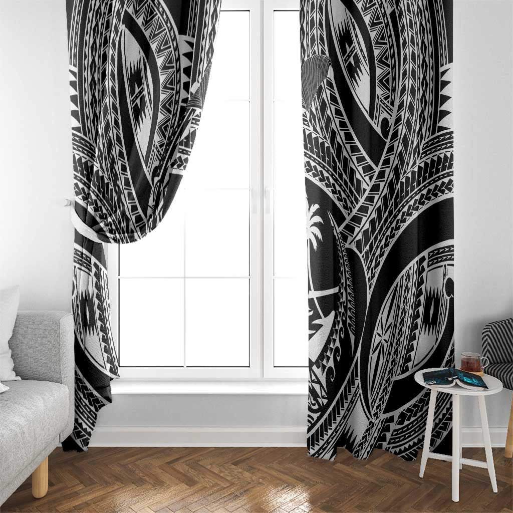 Hafa Adai Guam Inspired Tattoo Window Curtain LT9 - Polynesian Pride
