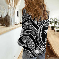 Hafa Adai Guam Inspired Tattoo Women Casual Shirt LT9 - Polynesian Pride