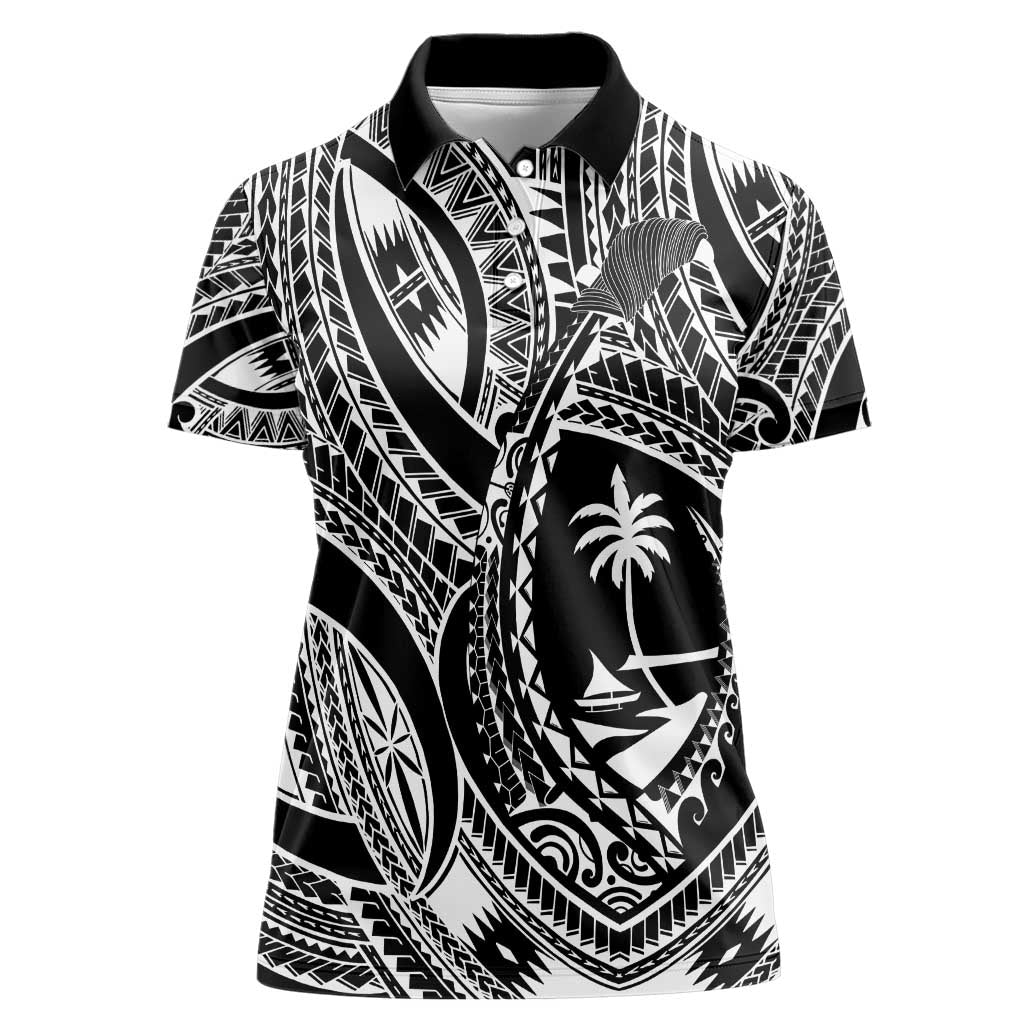 Hafa Adai Guam Inspired Tattoo Women Polo Shirt