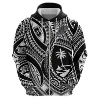 Hafa Adai Guam Inspired Tattoo Zip Hoodie LT9 - Polynesian Pride