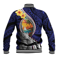 Hafa Adai Guam Seal Latte Stones Artwork Baseball Jacket LT9 - Polynesian Pride