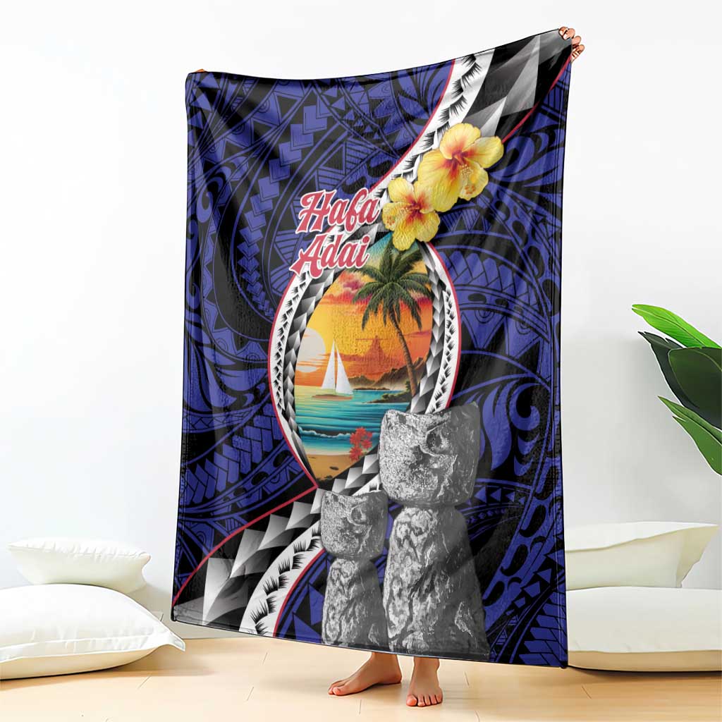 Hafa Adai Guam Seal Latte Stones Artwork Blanket LT9 - Polynesian Pride