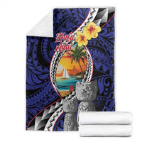Hafa Adai Guam Seal Latte Stones Artwork Blanket LT9 - Polynesian Pride