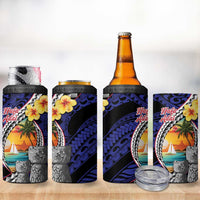 Hafa Adai Guam Seal Latte Stones Artwork 4 in 1 Can Cooler Tumbler LT9 - Polynesian Pride