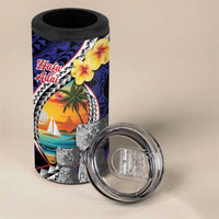Hafa Adai Guam Seal Latte Stones Artwork 4 in 1 Can Cooler Tumbler LT9 - Polynesian Pride