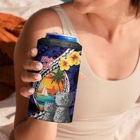 Hafa Adai Guam Seal Latte Stones Artwork 4 in 1 Can Cooler Tumbler LT9 - Polynesian Pride