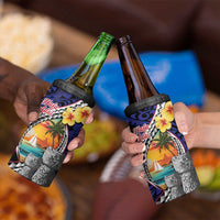 Hafa Adai Guam Seal Latte Stones Artwork 4 in 1 Can Cooler Tumbler LT9 - Polynesian Pride