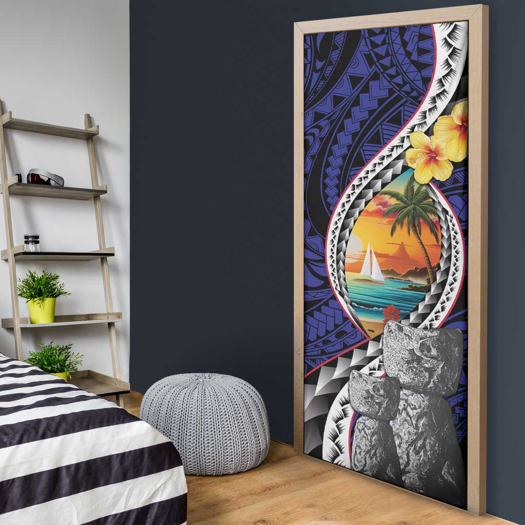 Hafa Adai Guam Seal Latte Stones Artwork Door Cover LT9 - Polynesian Pride