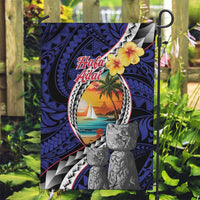 Hafa Adai Guam Seal Latte Stones Artwork Garden Flag LT9 Garden Flag Blue - Polynesian Pride