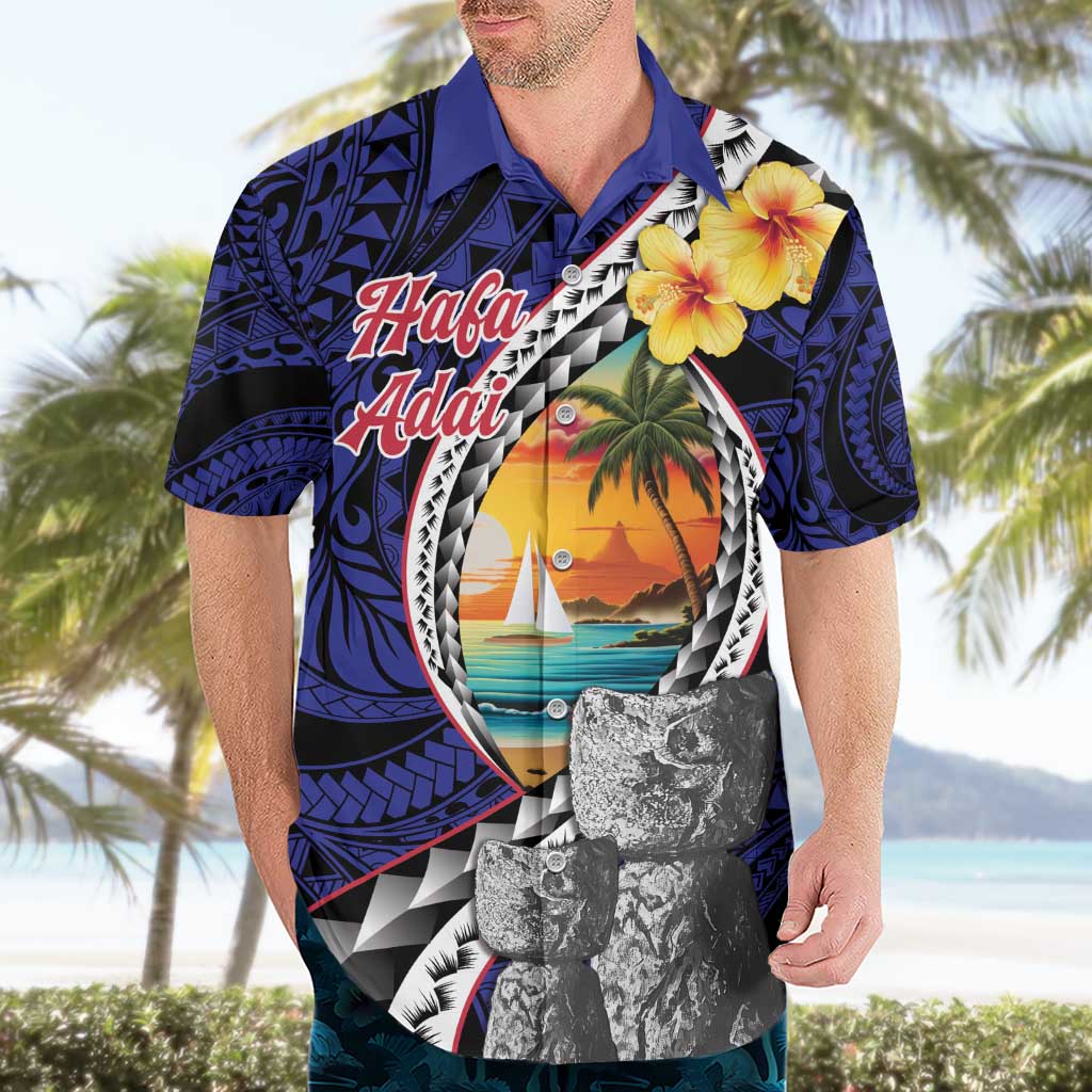 Hafa Adai Guam Seal Latte Stones Artwork Hawaiian Shirt LT9 - Polynesian Pride