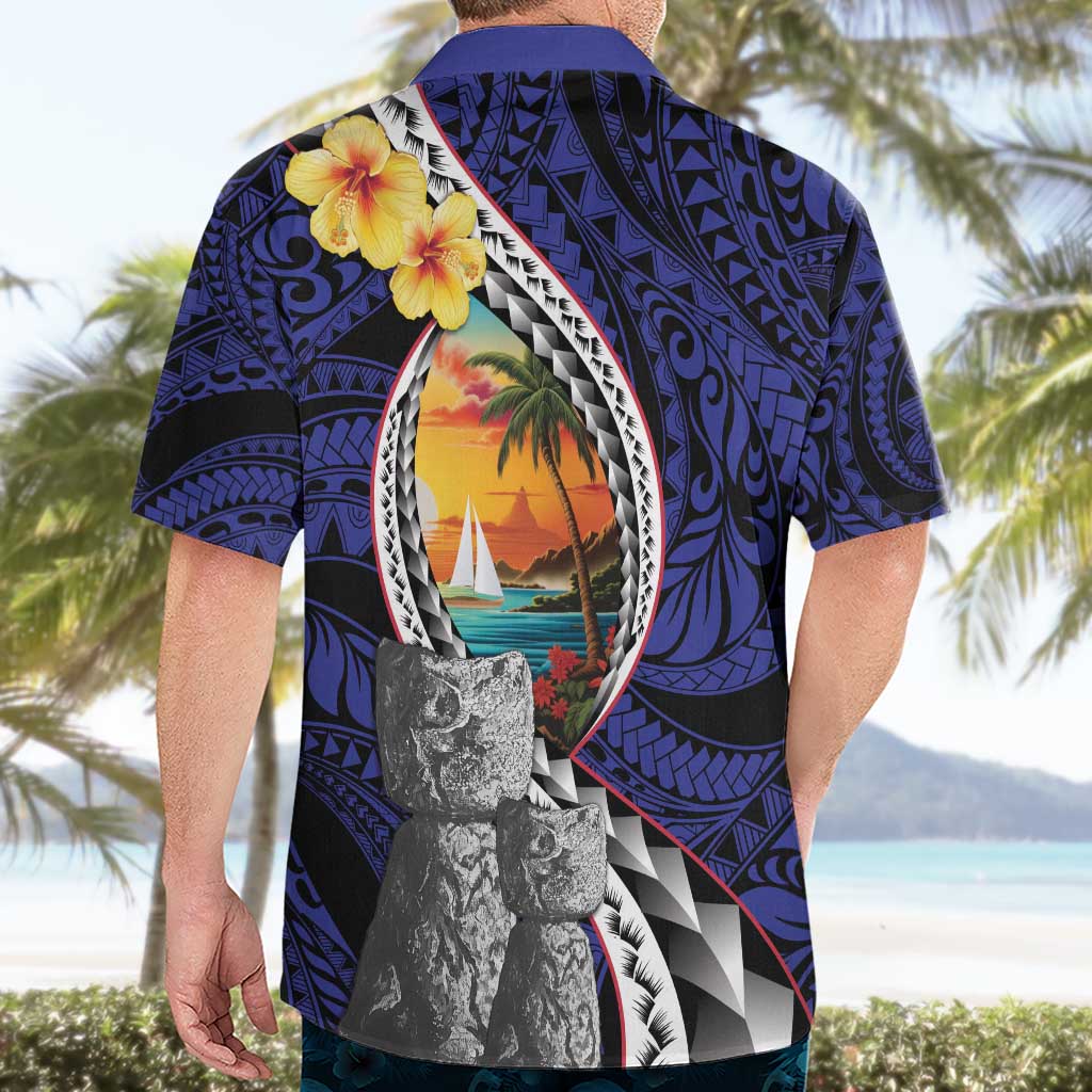 Hafa Adai Guam Seal Latte Stones Artwork Hawaiian Shirt LT9 - Polynesian Pride