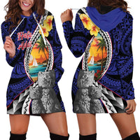 Hafa Adai Guam Seal Latte Stones Artwork Hoodie Dress LT9 - Polynesian Pride