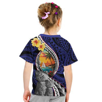 Hafa Adai Guam Seal Latte Stones Artwork Kid T Shirt LT9 - Polynesian Pride