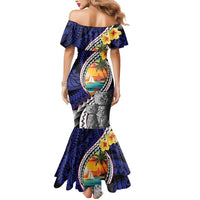 Hafa Adai Guam Seal Latte Stones Artwork Mermaid Dress LT9 - Polynesian Pride