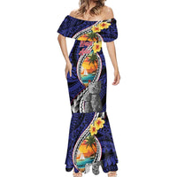 Hafa Adai Guam Seal Latte Stones Artwork Mermaid Dress LT9 - Polynesian Pride