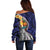 Hafa Adai Guam Seal Latte Stones Artwork Off Shoulder Sweater