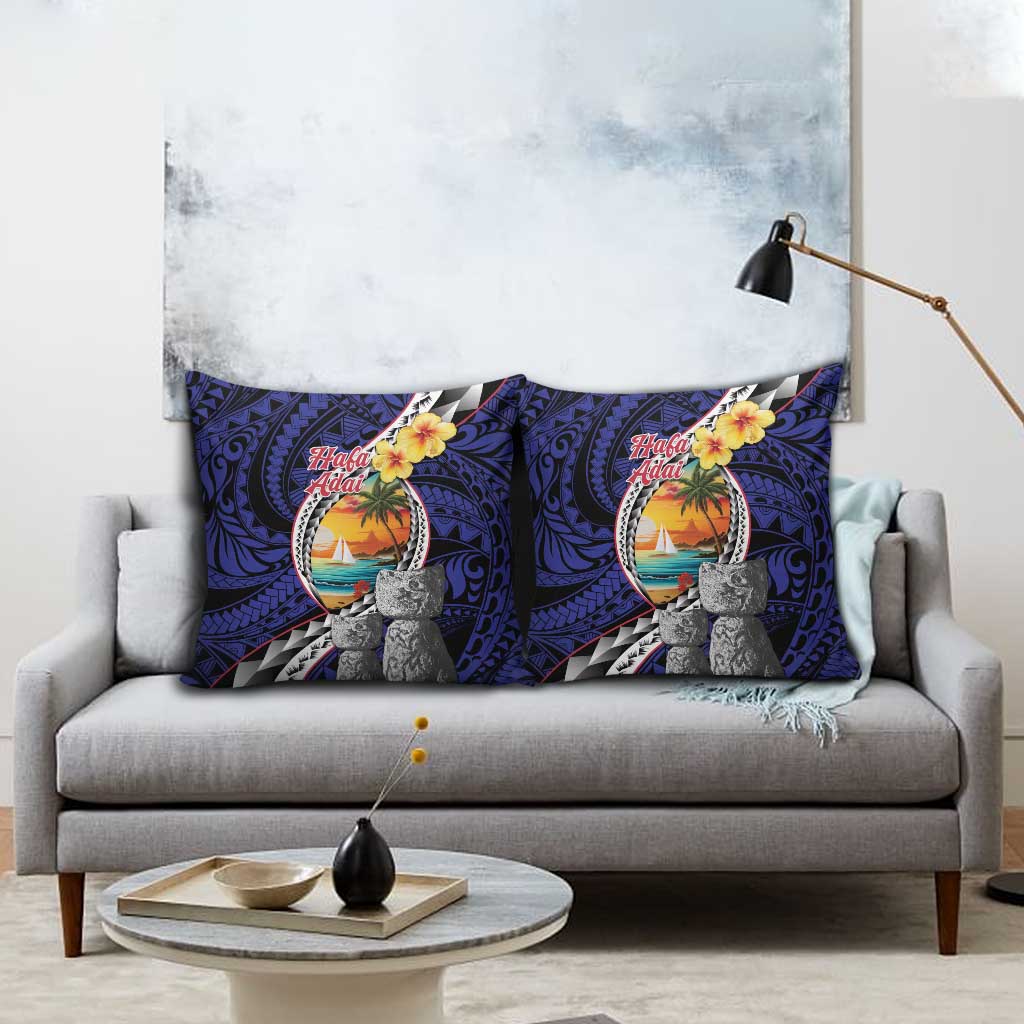 Hafa Adai Guam Seal Latte Stones Artwork Pillow Cover LT9 - Polynesian Pride