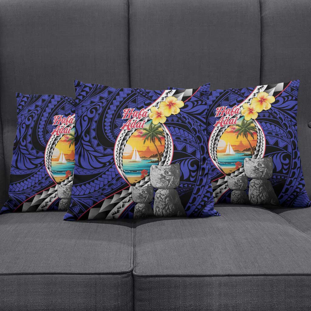 Hafa Adai Guam Seal Latte Stones Artwork Pillow Cover LT9 - Polynesian Pride
