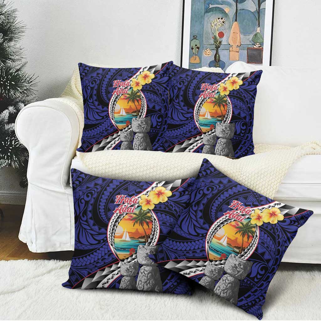 Hafa Adai Guam Seal Latte Stones Artwork Pillow Cover LT9 - Polynesian Pride
