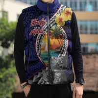 Hafa Adai Guam Seal Latte Stones Artwork Sleeveless Puffer Jacket LT9 - Polynesian Pride