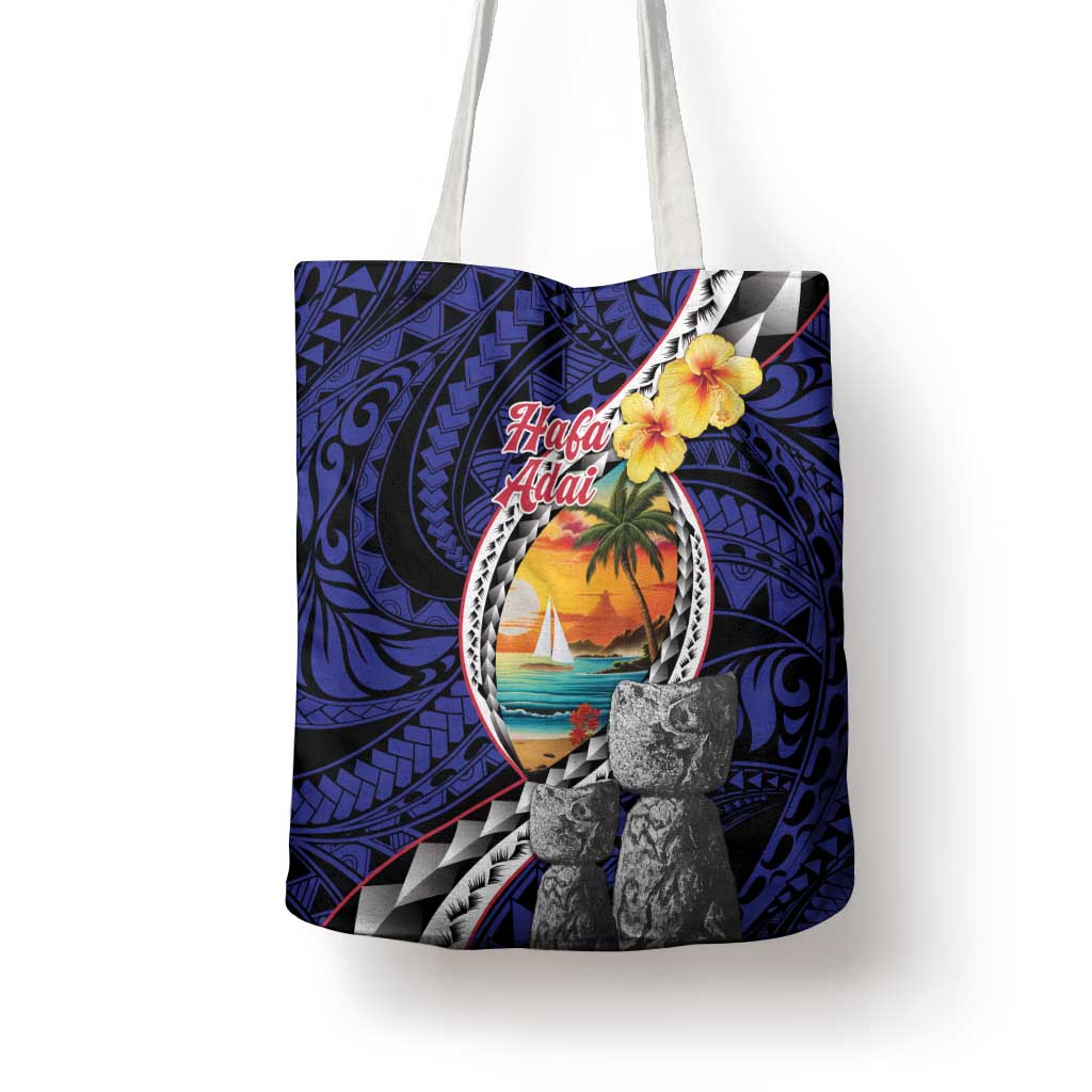 Hafa Adai Guam Seal Latte Stones Artwork Tote Bag LT9 - Polynesian Pride