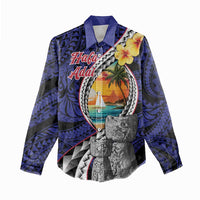 Hafa Adai Guam Seal Latte Stones Artwork Women Casual Shirt LT9 - Polynesian Pride