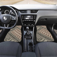 Niho Taniwha Kowhaiwhai Car Mats LT9 Set 2pcs - Front Beige - Polynesian Pride
