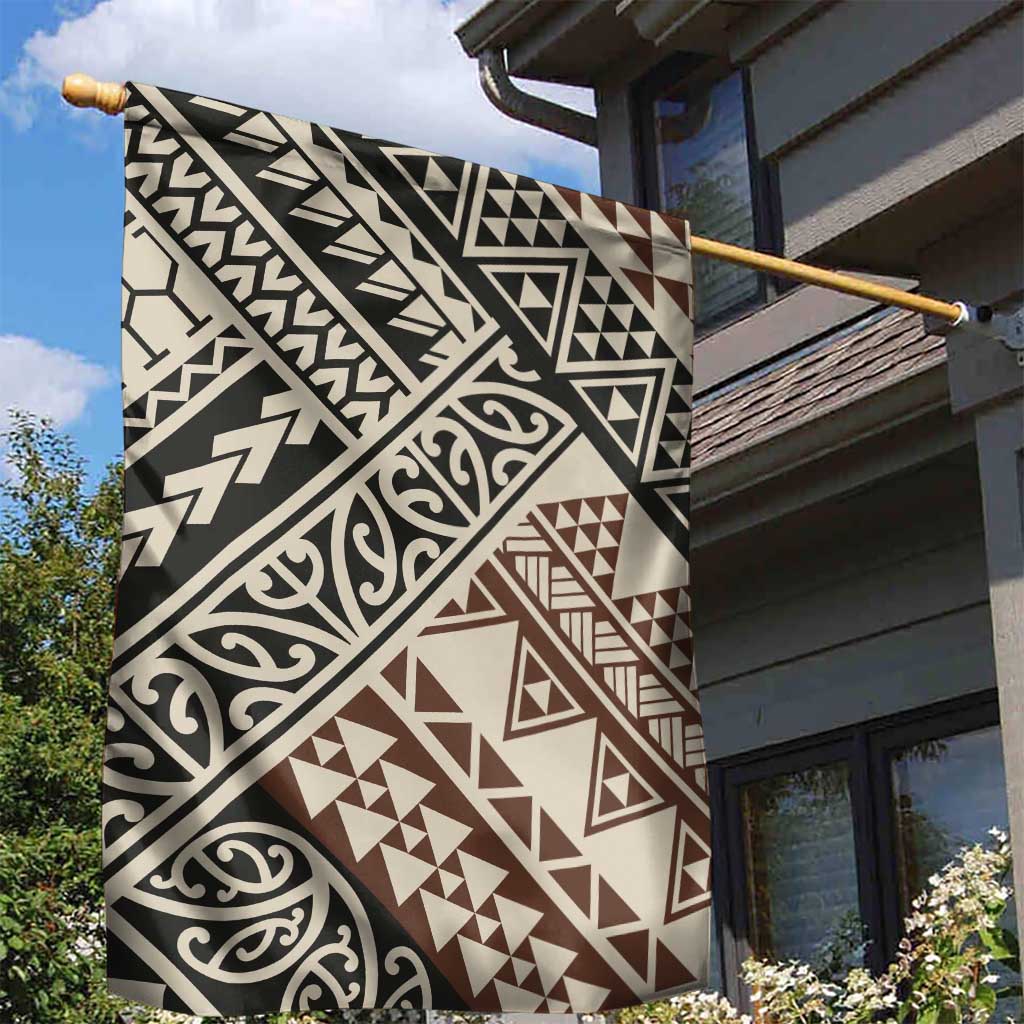 Niho Taniwha Kowhaiwhai Garden Flag LT9 - Polynesian Pride
