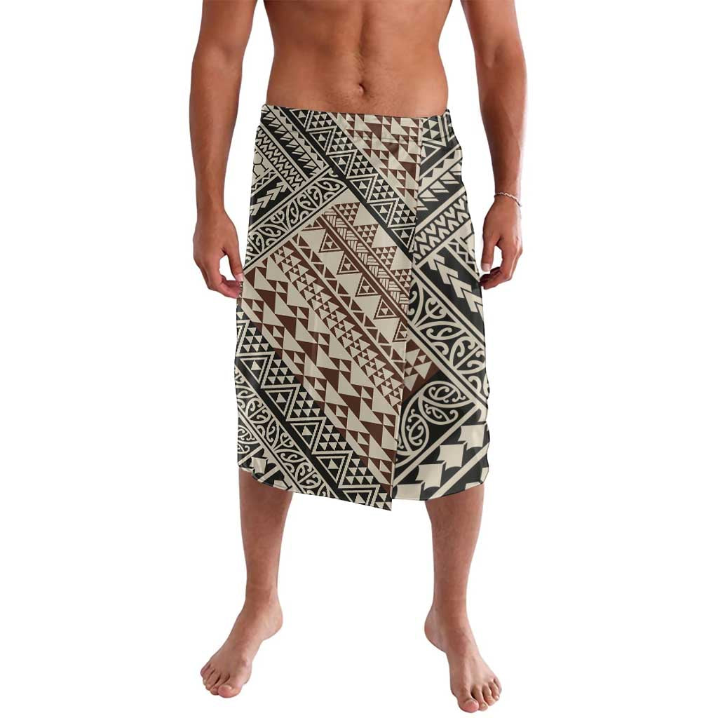 Niho Taniwha Kowhaiwhai Lavalava LT9 Beige - Polynesian Pride