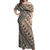 Niho Taniwha Kowhaiwhai Off Shoulder Maxi Dress