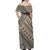 Niho Taniwha Kowhaiwhai Off Shoulder Maxi Dress