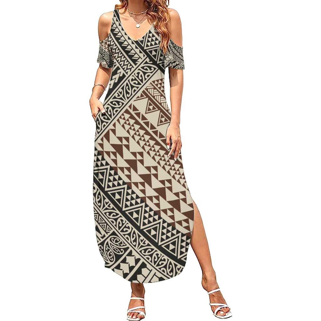 Niho Taniwha Kowhaiwhai Summer Maxi Dress