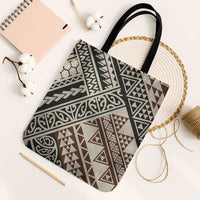 Niho Taniwha Kowhaiwhai Tote Bag LT9 Black Strap One Size Beige - Polynesian Pride
