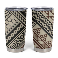Niho Taniwha Kowhaiwhai Tumbler Cup LT9 Beige - Polynesian Pride