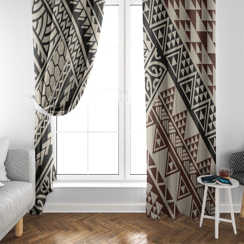 Niho Taniwha Kowhaiwhai Window Curtain LT9 - Polynesian Pride