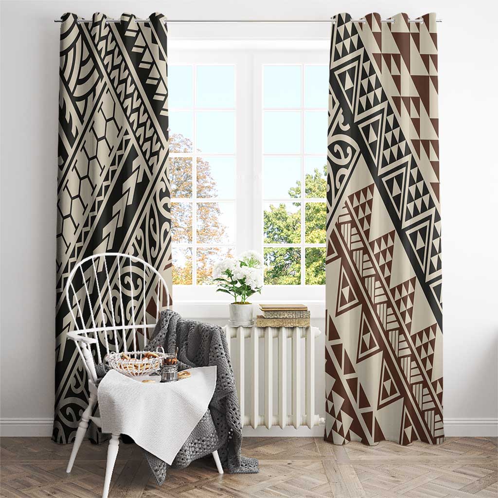 Niho Taniwha Kowhaiwhai Window Curtain LT9 - Polynesian Pride