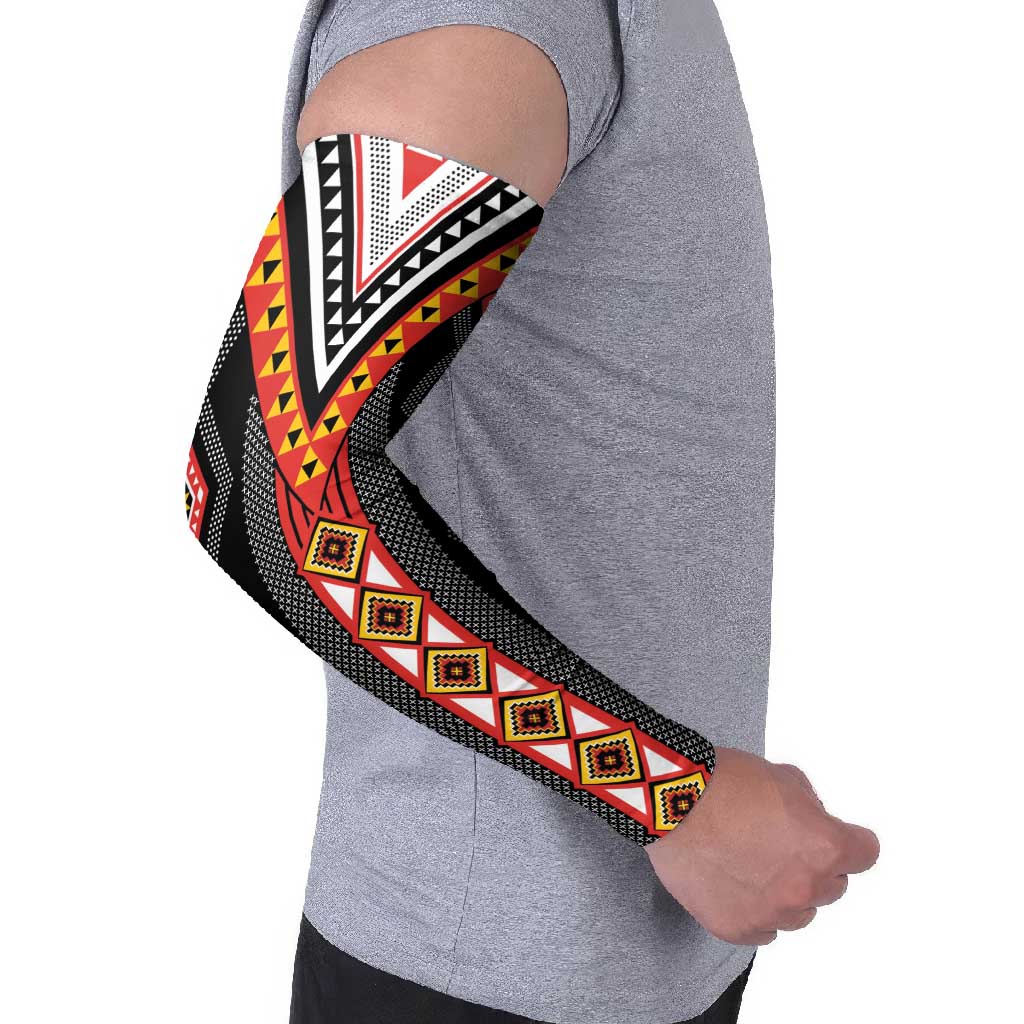 Niho Taniwha Taniko Motif Arm Sleeves LT9 - Polynesian Pride