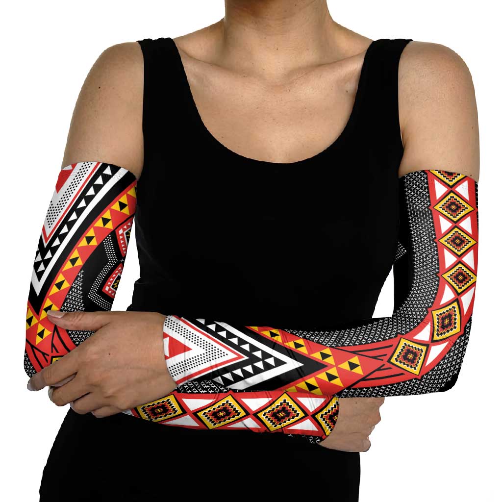 Niho Taniwha Taniko Motif Arm Sleeves LT9 - Polynesian Pride