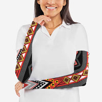 Niho Taniwha Taniko Motif Arm Sleeves LT9 - Polynesian Pride