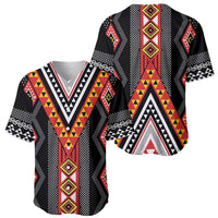 Niho Taniwha Taniko Motif Baseball Jersey LT9 - Polynesian Pride