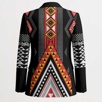 Niho Taniwha Taniko Motif Blazer LT9 - Polynesian Pride