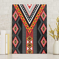 Niho Taniwha Taniko Motif Canvas Wall Art LT9 Without Frame Red - Polynesian Pride