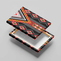 Niho Taniwha Taniko Motif Canvas Wall Art LT9 - Polynesian Pride
