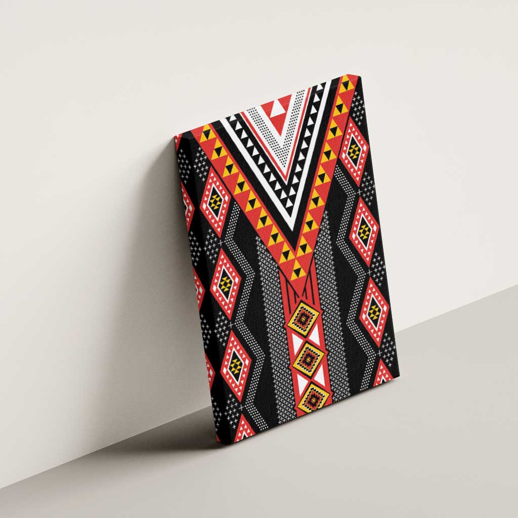 Niho Taniwha Taniko Motif Canvas Wall Art LT9 - Polynesian Pride