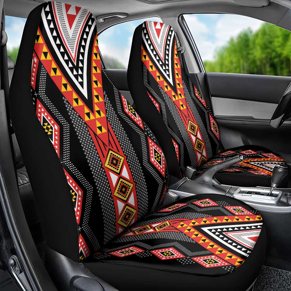 Niho Taniwha Taniko Motif Car Seat Cover LT9 - Polynesian Pride