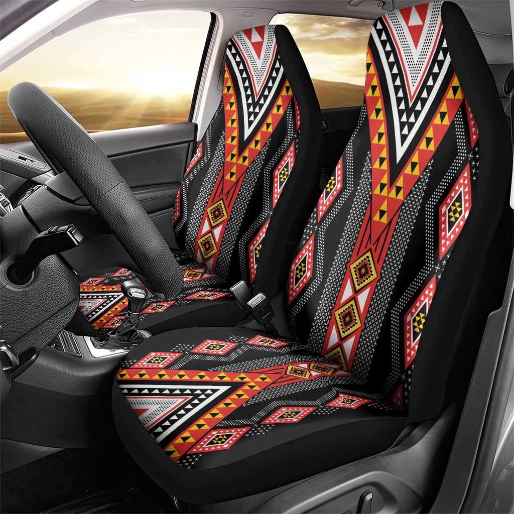 Niho Taniwha Taniko Motif Car Seat Cover LT9 - Polynesian Pride